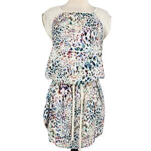 SALE Promod Abstract Colorful Print with Metallic Sparkle Raglan Sleeves Medium